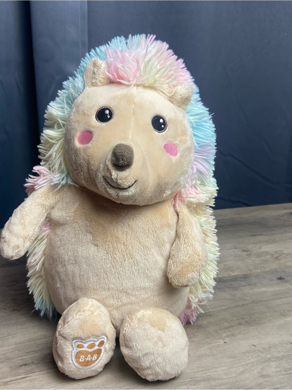Build-A-Bear Cool Quills‎ Hedgehog, Plush, Rainbow Fur, Super Soft
